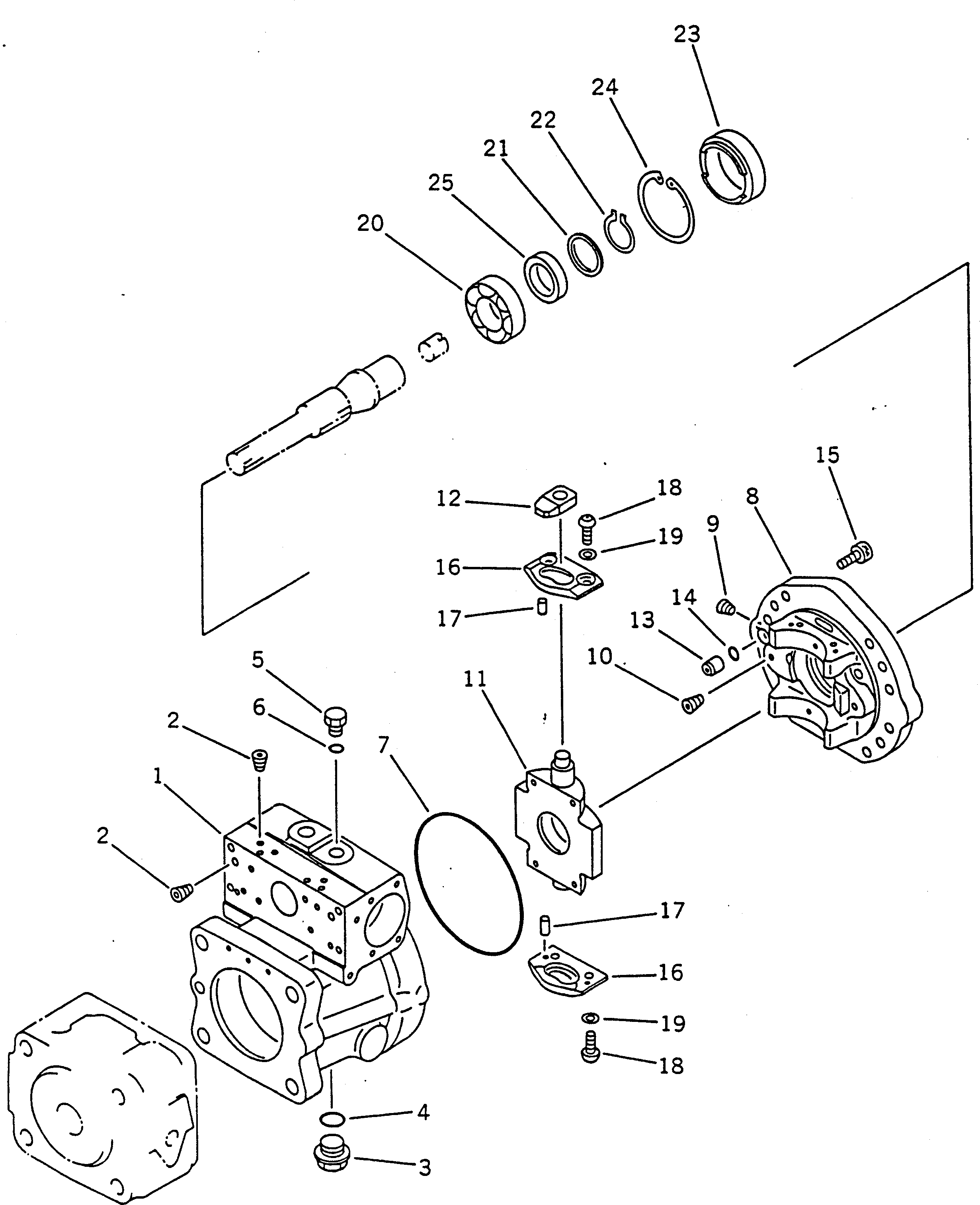 Excavators Komatsu / PC100-5 S/N 28001-UP(pc100-5r) / HYDRAULIC PUMP (PUMP SUB ASS