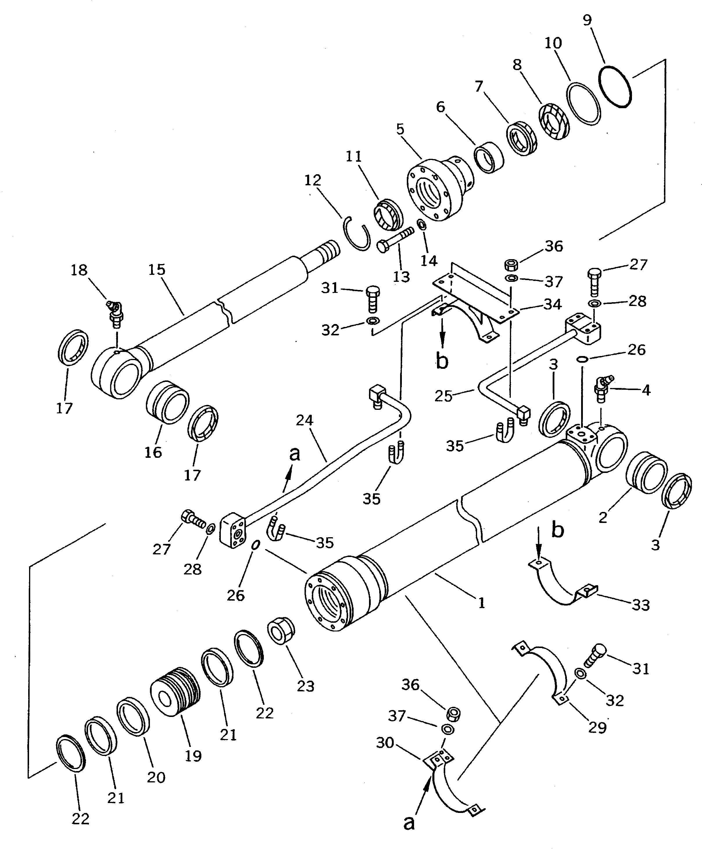 Excavators Komatsu / PC100-5 S/N 28001-UP(pc100-5r) / BUCKET CYLINDER(#28001-32401)(210250 : 7581)