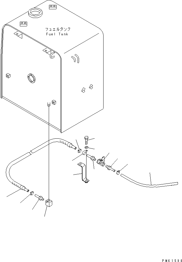 Excavators Komatsu / PC100-6 S/N 40001-UP(pc100-6r) / FUEL DRAIN LINE (REMOTE)(#45000-)(090060 : D0210-01A0)