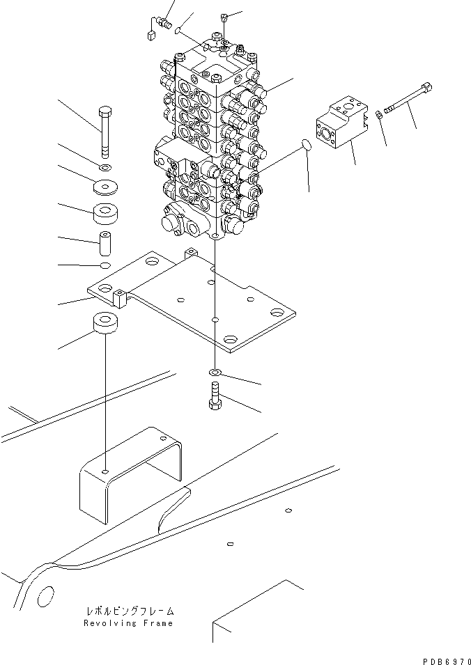Excavators Komatsu / PC100-6 S/N 40001-UP(pc100-6r) / MAIN VALVE (VALVE ? BRACKET ? MOUNT AND SENSOR) (2 ACTUATOR)(#45000-46058)(150120 : H0120-01B0A)