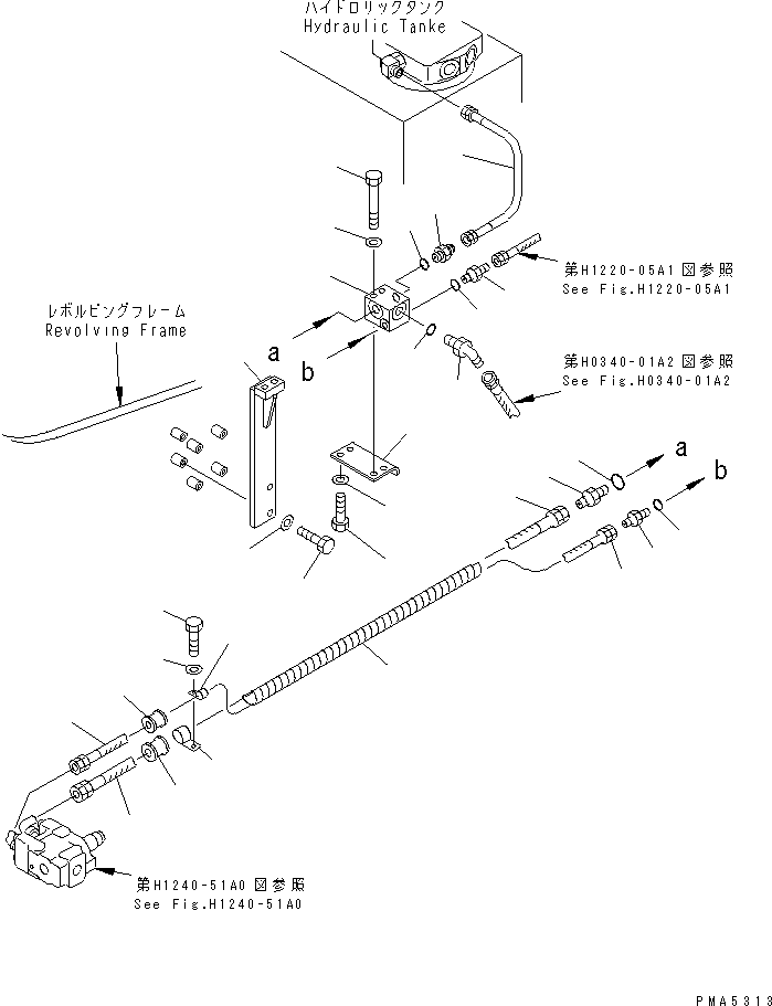 Excavators Komatsu / PC100-6 S/N 40001-UP(pc100-6r) / ARM LOCK VALVE LINE(#40001-44999)(150750 : H1240-02A2)