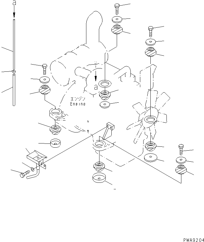 Excavators Komatsu / PC100-6S S/N 40001-UP(pc100-8r) / ENGINE MOUNT(#42157-45220)(030060 : B0100-01A2)