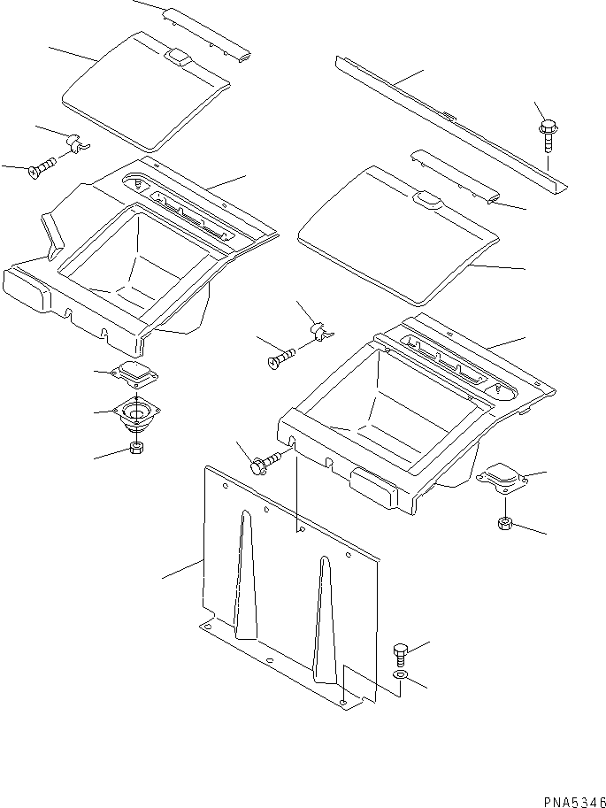 Excavators Komatsu / PC100-6S S/N 40001-UP(pc100-8r) / SEAT REAR COVER (WITH HEATER)(#40001-41784)(210150 : K0180-01A1)