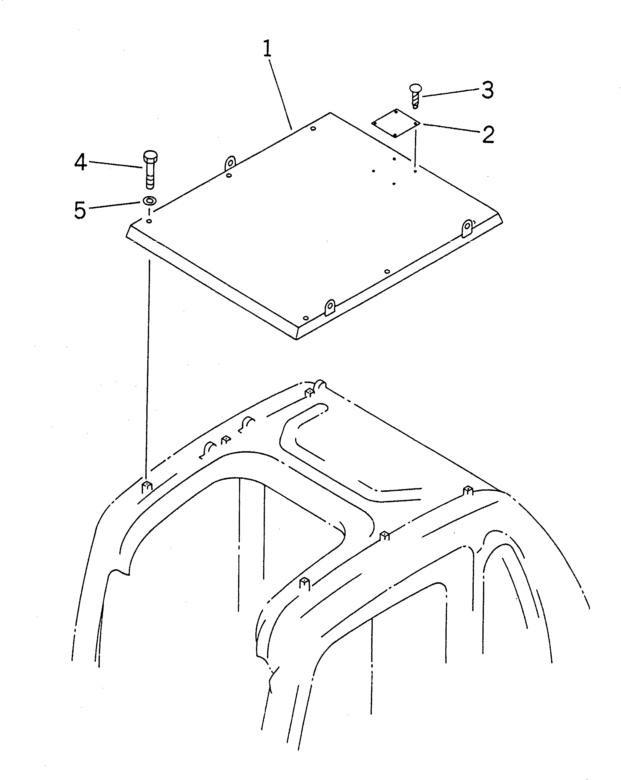 Excavators Komatsu / PC100-6S S/N 40001-UP(pc100-8r) / HEAD GUARD(210800 : K0220-01A0)