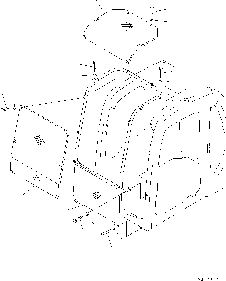 Excavators Komatsu / PC100-6S S/N 40001-UP(pc100-8r) / FRONT GUARD (FULL)(#46933-)(210830 : K0230-01A1A)