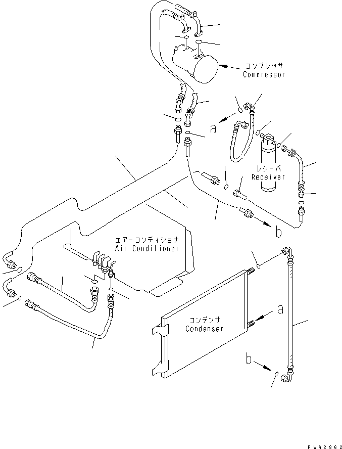 Excavators Komatsu / PC100-6S S/N 40001-UP(pc100-8r) / AIR CONDITIONER (FREON PIPING)(#40001-41229)(211050 : K0700-02A2)