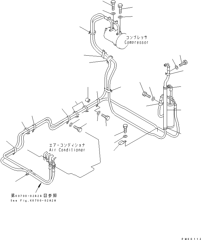 Excavators Komatsu / PC100-6S S/N 40001-UP(pc100-8r) / AIR CONDITIONER (FREON PIPING CLIP)(#41401-42553)(211110 : K0700-03A2B)
