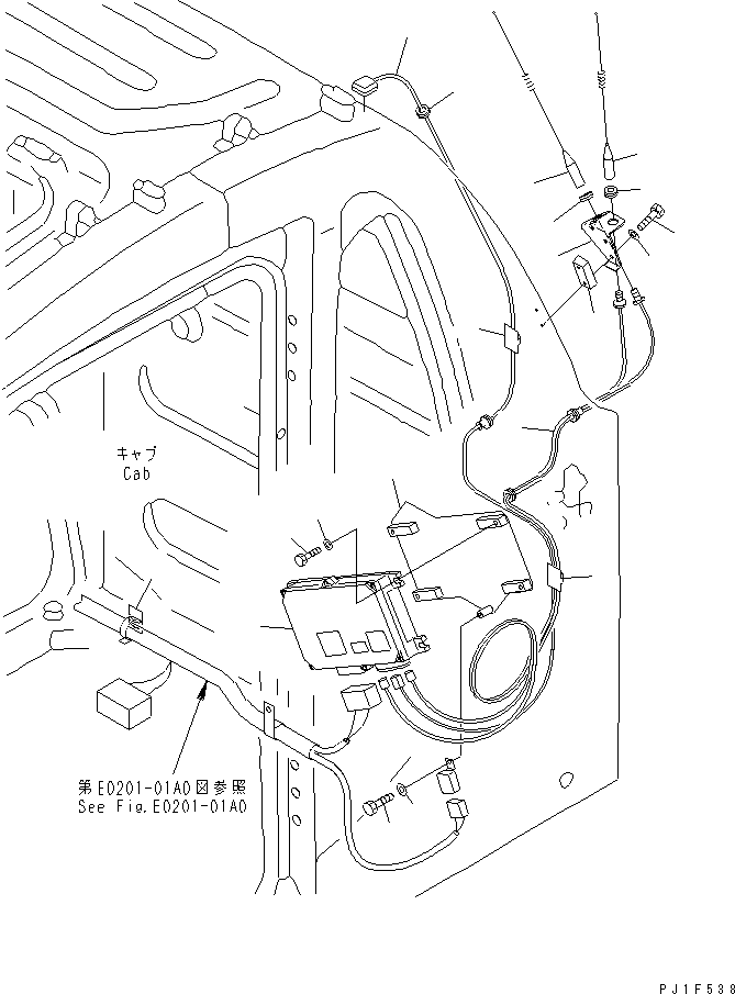 Excavators Komatsu / PC100-6S S/N 40001-UP(pc100-8r) / KOMTRAX (ANTENNA AND CONTROLLER)(#46958-)(211180 : K0811-01A0)
