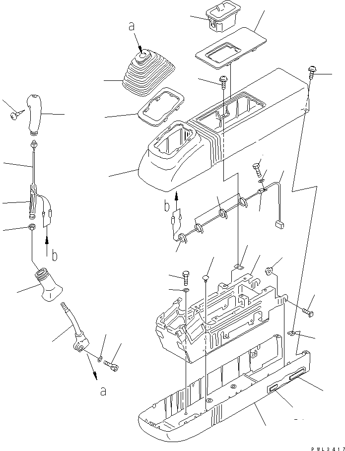 Excavators Komatsu / PC100-6S S/N 40001-UP(pc100-8r) / FLOOR FRAME (LEFT STAND) (LEVER AND COVER) (HYDRAULIC TYPE)(#46059-)(211320 : K1110-03A0A)