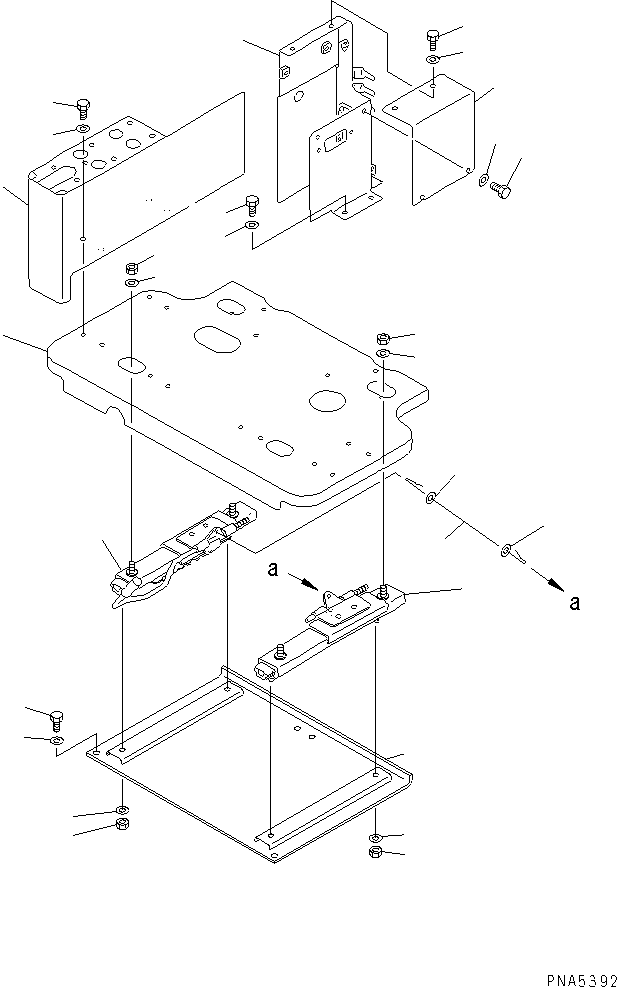Excavators Komatsu / PC100-6S S/N 40001-UP(pc100-8r) / FLOOR FRAME (RIGHT STAND) (STAND ? FRAME AND ADJUSTER)(#45000-46058)(211380 : K1110-07A0)