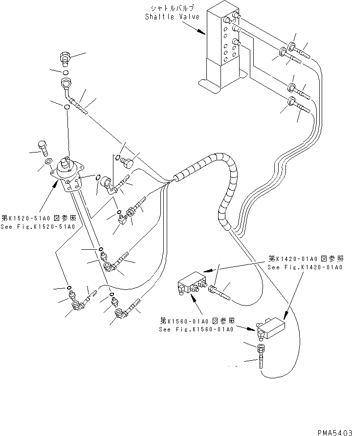 Excavators Komatsu / PC100-6S S/N 40001-UP(pc100-8r) / FLOOR (P.P.C. WORK LINE L.H.)(#40001-44999)(211880 : K1520-01A0)
