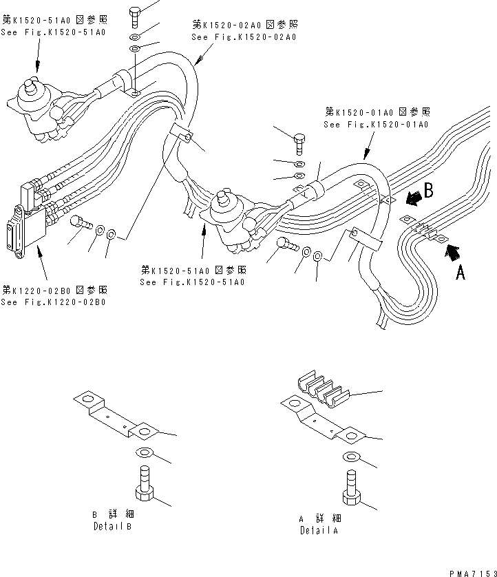 Excavators Komatsu / PC100-6S S/N 40001-UP(pc100-8r) / FLOOR (P.P.C. WORK LINE CLIPING) (WITH BLADE)(#41401-44999)(211920 : K1520-03B0A)