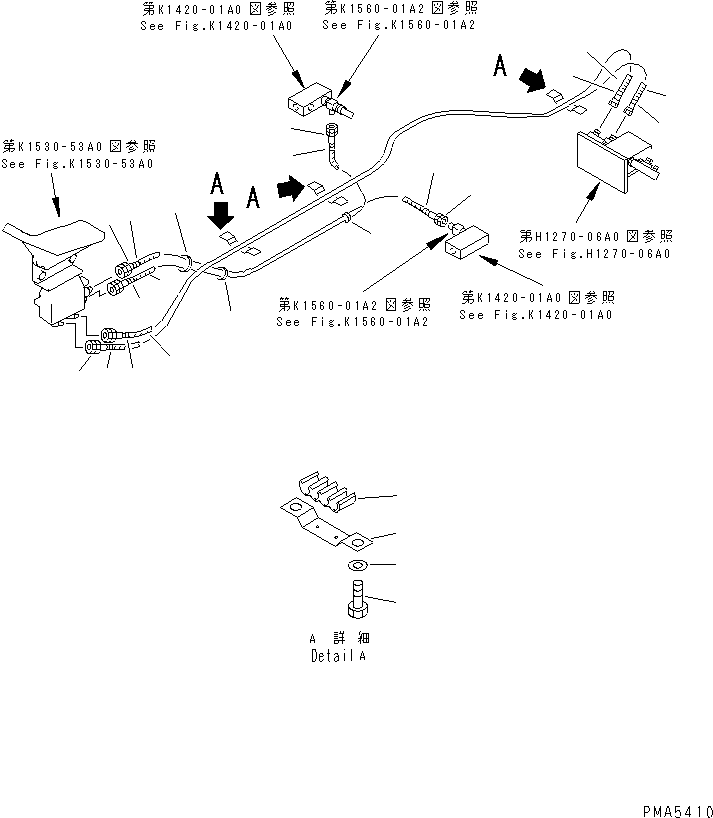 Excavators Komatsu / PC100-6S S/N 40001-UP(pc100-8r) / FLOOR (1-ACTUATER ATTACHMENT P.P.C. LINE)(#40001-44999)(211980 : K1540-01A2)
