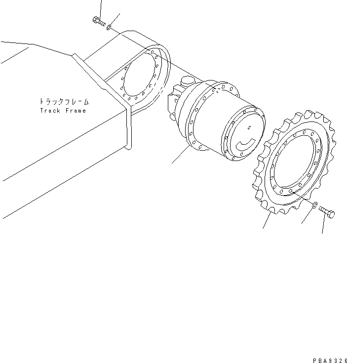 Excavators Komatsu / PC100-6S S/N 40001-UP(pc100-8r) / FINAL DRIVE (SPROCKET AND RELATED PARTS)(#45000-)(300070 : P1210-01A3A)