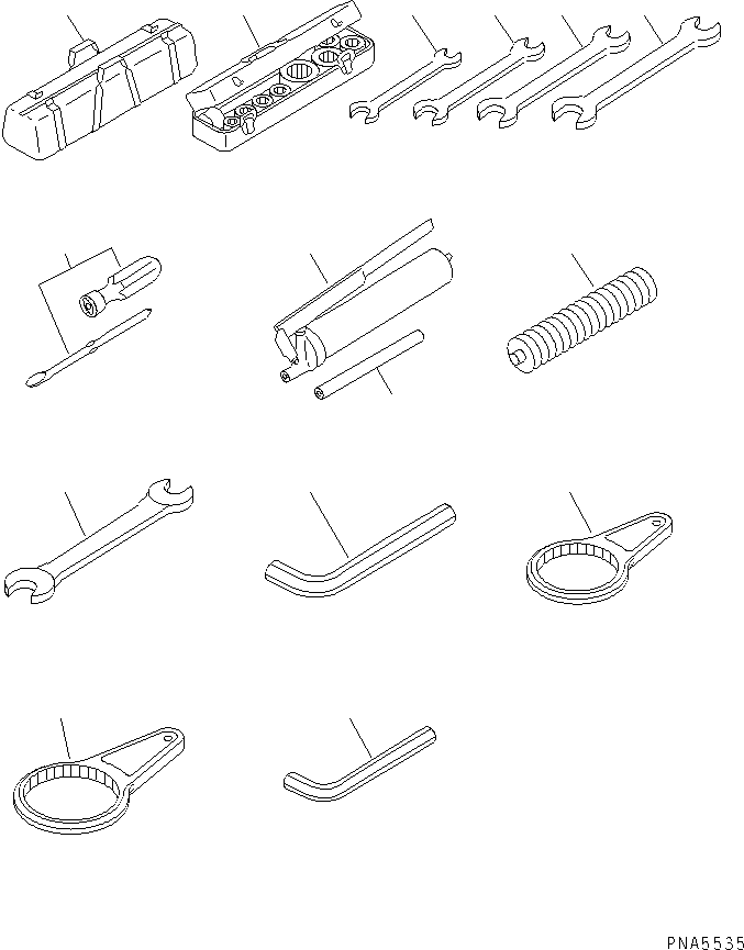 Excavators Komatsu / PC100-6S S/N 40001-UP(pc100-8r) / TOOL(#40001-42553)(420030 : V0300-01A2)