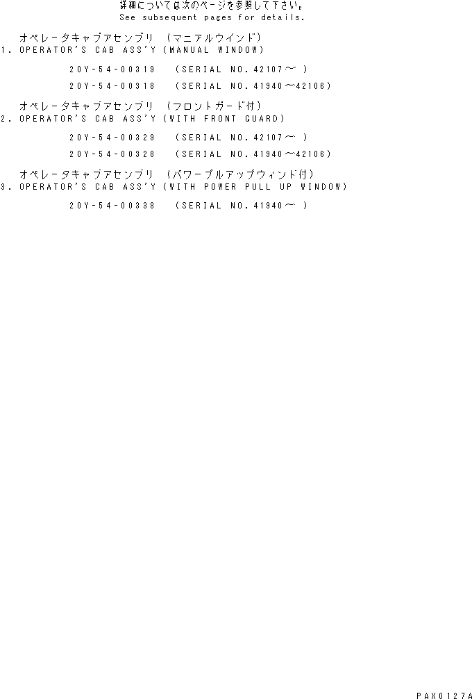 Excavators Komatsu / PC100-6S S/N 40001-UP(pc100-8r) / OPERATOR