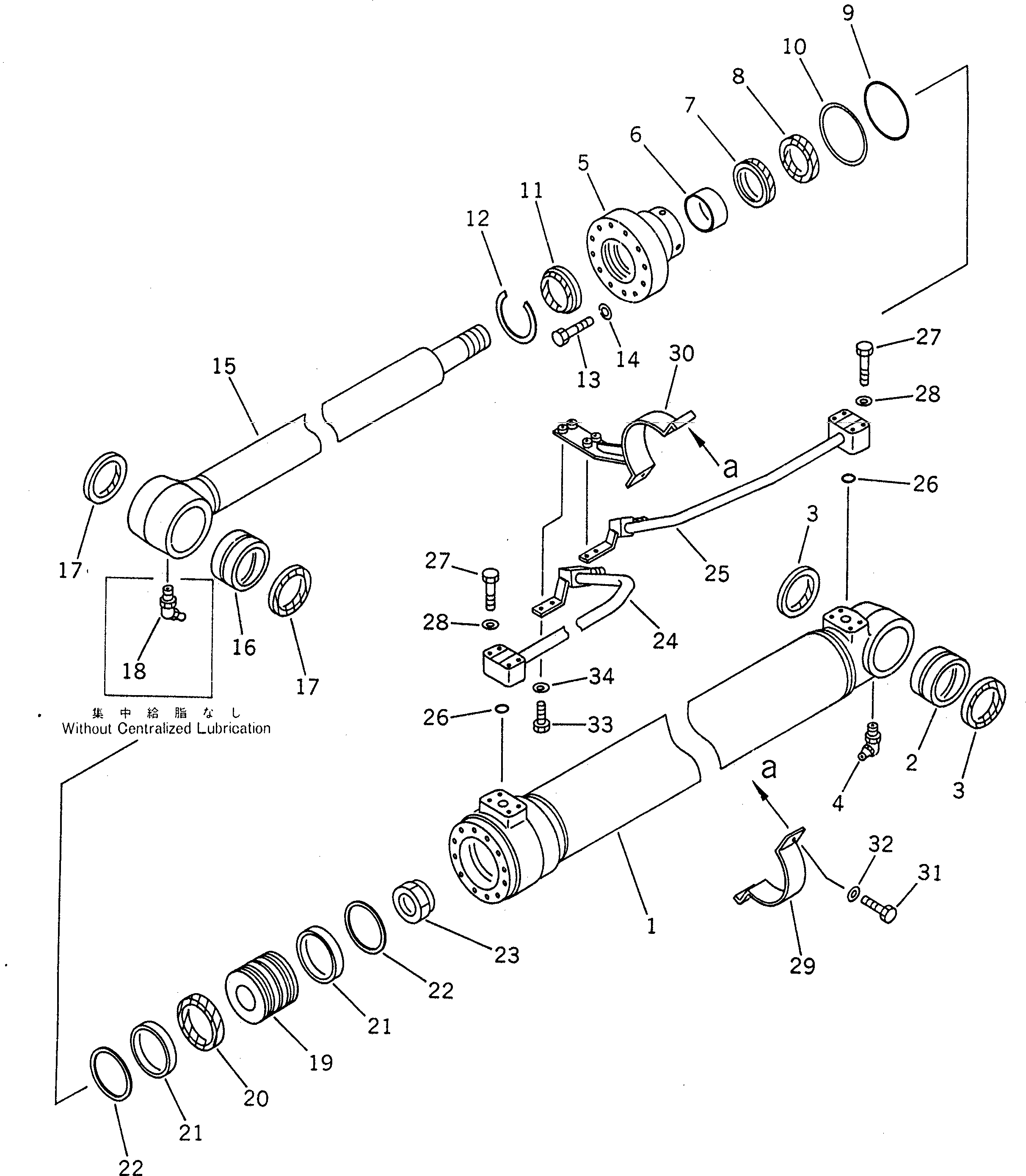 Excavators Komatsu / PC100-6S S/N 40001-UP(pc100-8r) / BOOM CYLINDER(#40001-44999)(480750 : Y1620-01A0)