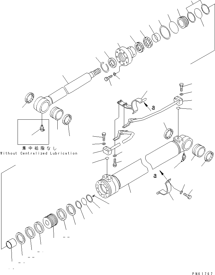 Excavators Komatsu / PC100-6S S/N 40001-UP(pc100-8r) / BOOM CYLINDER (SHOCK-LESS TYPE)(#45000-)(480780 : Y1620-05A0)