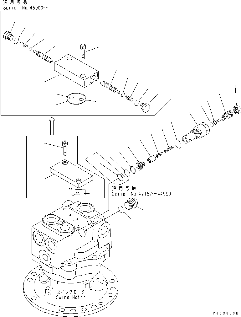 Excavators Komatsu / PC100-6S S/N 40001-UP(pc100-8r) / SWING MOTOR (2/2)(#42157-)(480890 : Y1640-02A0A)