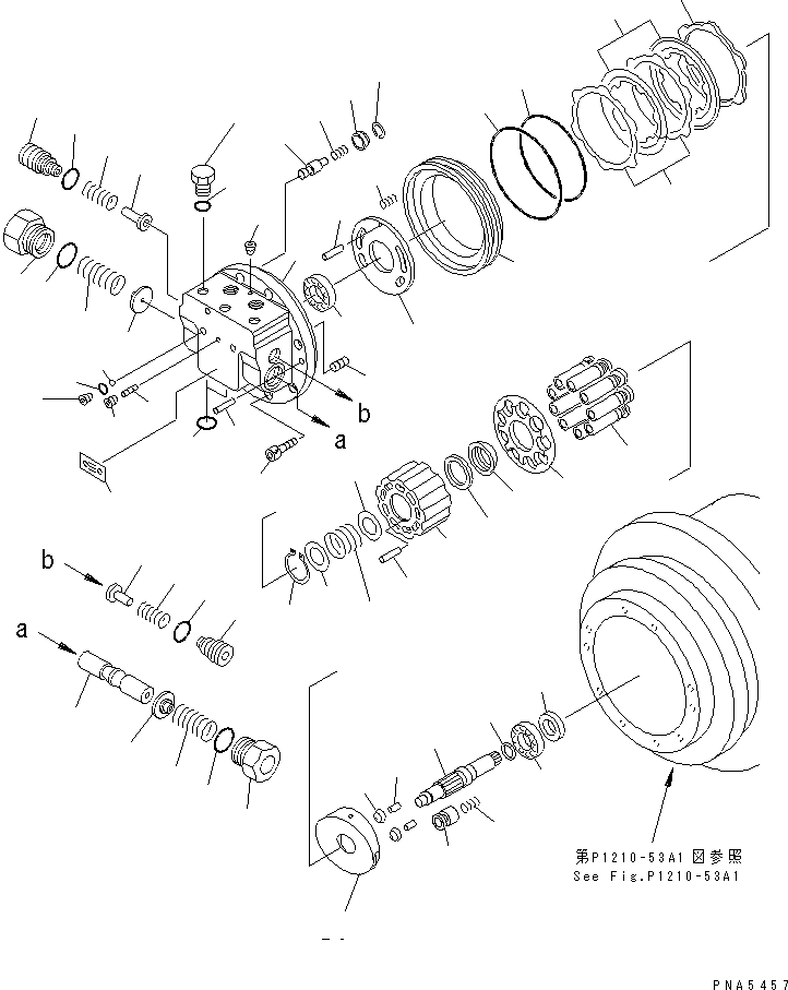 Excavators Komatsu / PC100-6S S/N 40001-UP(pc100-8r) / TRAVEL M0TOR (MOTOR ASS