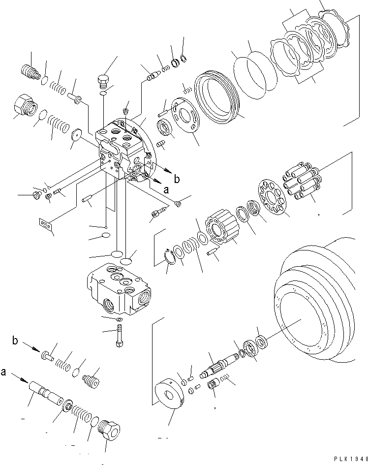 Excavators Komatsu / PC100-6S S/N 40001-UP(pc100-8r) / TRAVEL M0TOR (MOTOR ASS