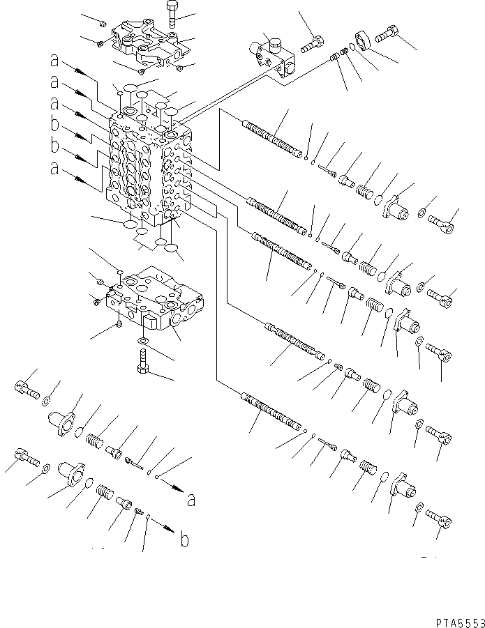 Excavators Komatsu / PC100-6S S/N 40001-UP(pc100-8r) / MAIN VALVE (1/8)(#40001-42553)(481260 : Y1660-41A0)