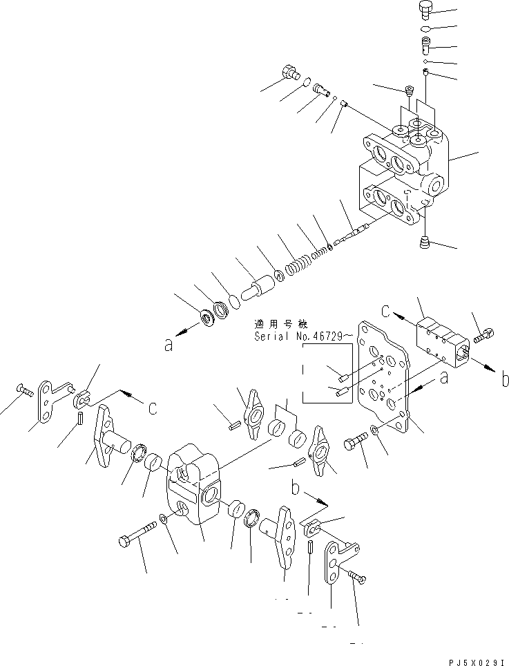 Excavators Komatsu / PC100-6S S/N 40001-UP(pc100-8r) / PPC VALVE (FOR TRAVEL)(#45000-)(484080 : Y1670-01A0C)