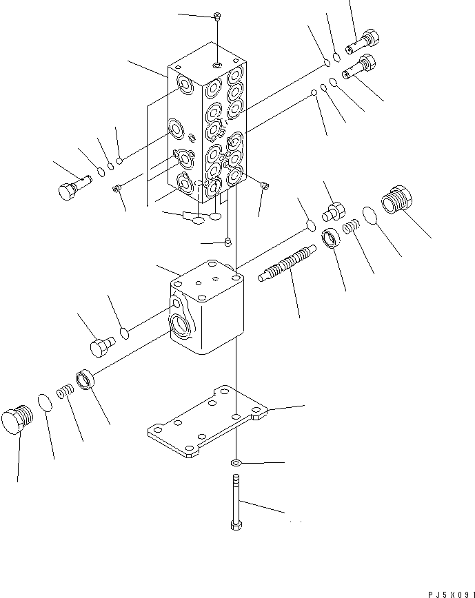 Excavators Komatsu / PC100-6S S/N 40001-UP(pc100-8r) / SHUTTLE VALVE(#40001-44999)(484140 : Y1674-01A0)