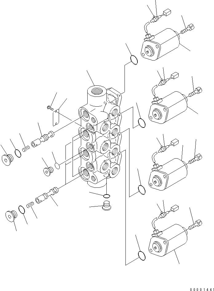 Excavators Komatsu / PC100-6S S/N 40001-UP(pc100-8r) / SOLENOID VALVE (INNER PARTS)(#47025-)(484170 : Y1860-01A0)