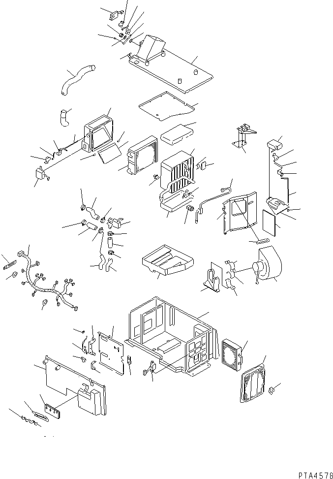 Excavators Komatsu / PC100-6S S/N 40001-UP(pc100-8r) / AIR CONDITIONER UNIT (FOR AIR CONDITIONER)(#40001-40657)(484200 : Y1979-01A0)