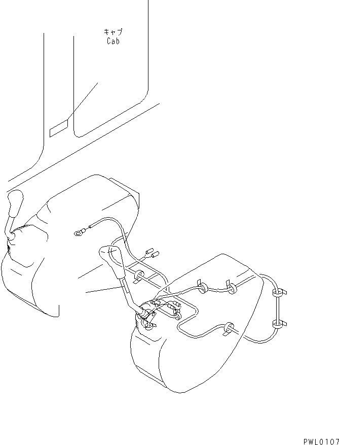 Komatsu parts book diagram for PC100-6Z S/N 40001-UP: FUEL CONTROL (MARK PLATE) (WITH ONE-TUCH DECELERATION)(#45416-46826)