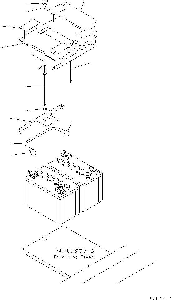 Komatsu parts book diagram for PC100-6Z S/N 40001-UP: BATTERY LESS(#46814-)