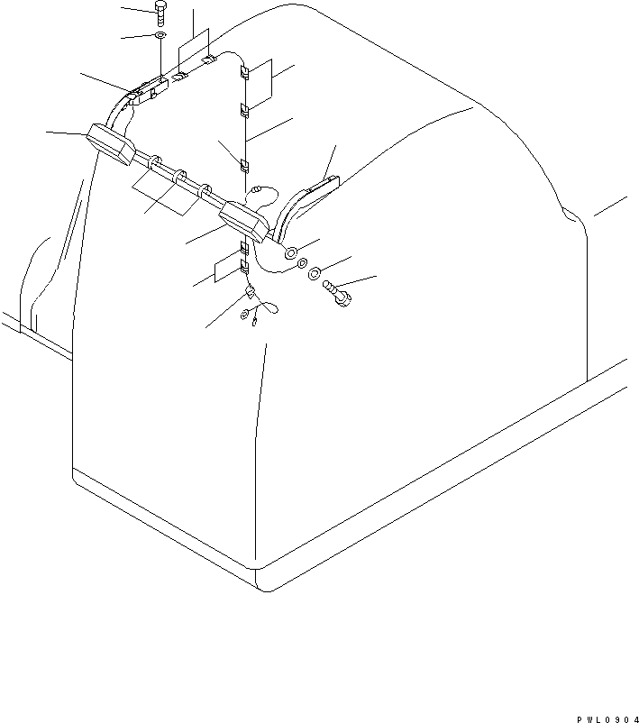 Komatsu parts book diagram for PC100-6Z S/N 40001-UP: ADDITIONAL WORK LAMP
