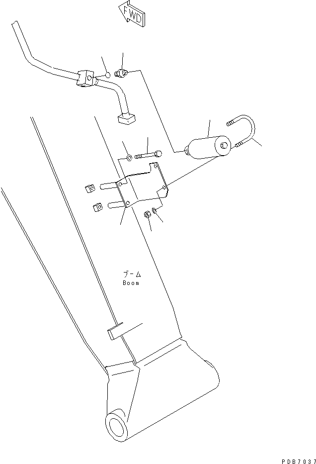 Komatsu parts book diagram for PC100-6Z S/N 40001-UP: ATTACHMENT LINE (ACCUMULATOR)(#45000-46932)