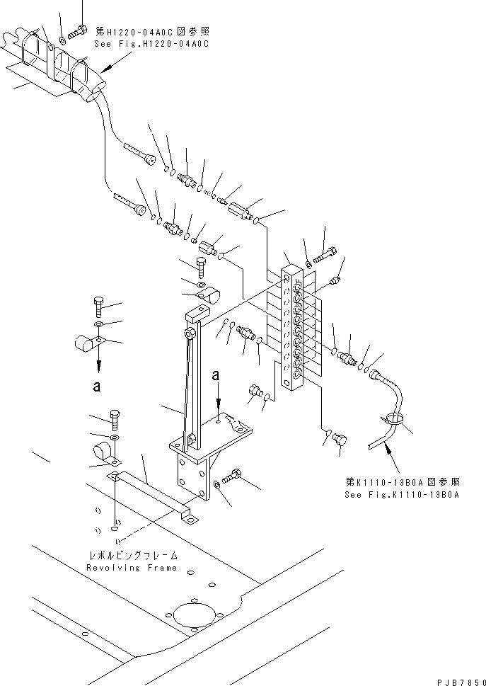 Komatsu parts book diagram for PC100-6Z S/N 40001-UP: PRESSURE SWITCH BLOCK(#45438-46826)