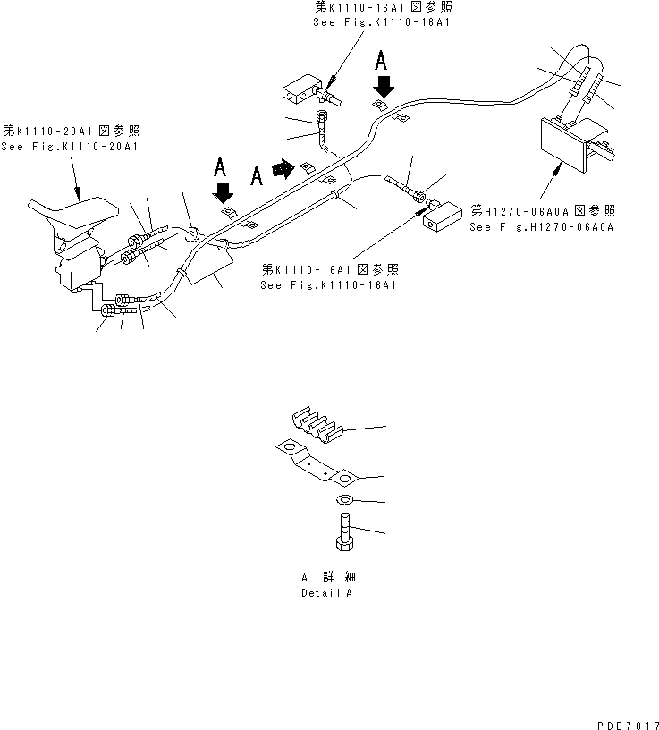 Komatsu parts book diagram for PC100-6Z S/N 40001-UP: FLOOR FRAME (ATTACHMENT P.P.C. LINE) (1 ACTUATOR)(#45000-46058)