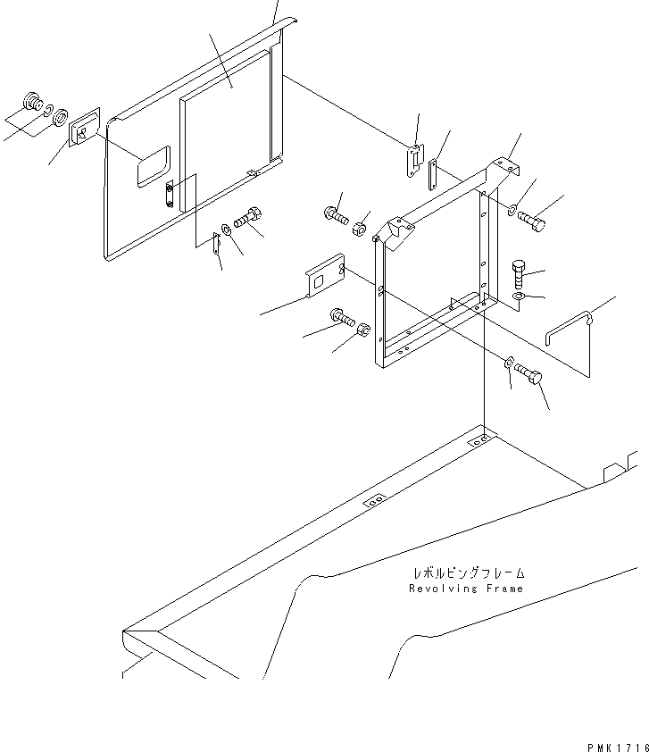 Komatsu parts book diagram for PC100-6Z S/N 40001-UP: DOOR R.H.(#45000-)