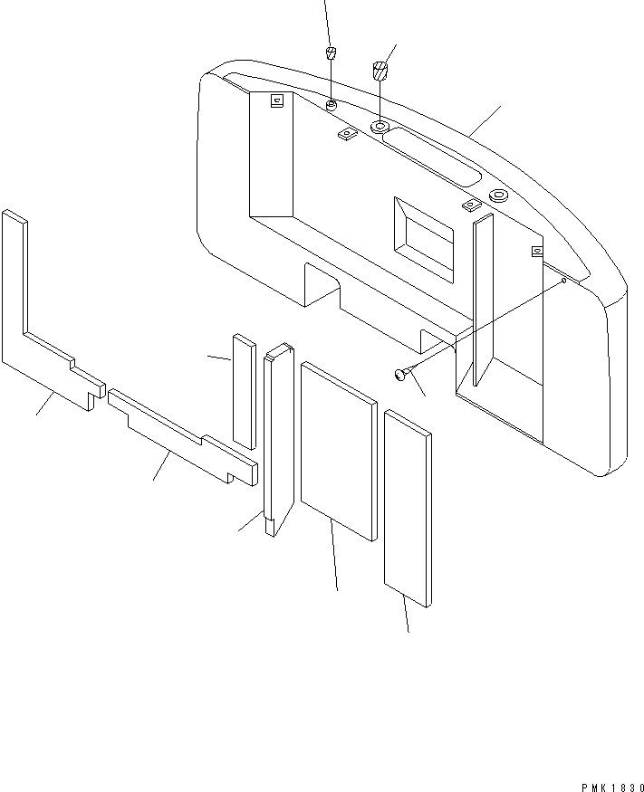 Komatsu parts book diagram for PC100-6Z S/N 40001-UP: COUNTER WEIGHT(#45000-)