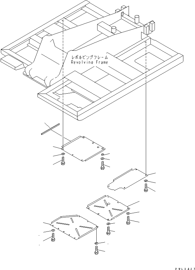 Komatsu parts book diagram for PC100-6Z S/N 40001-UP: UNDER COVER(#46227-46563)