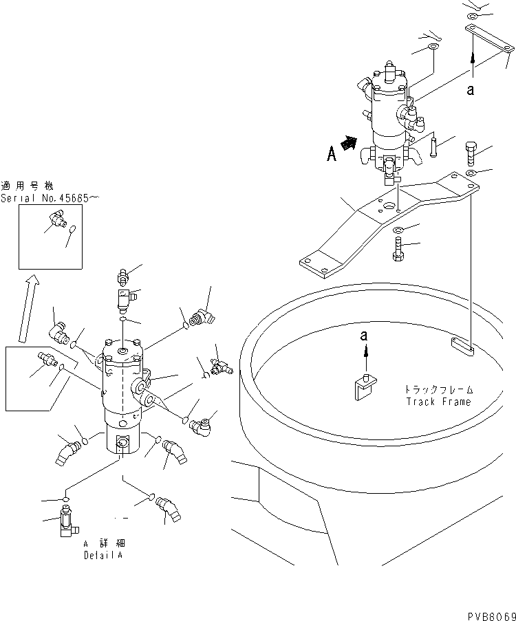 Excavators Komatsu / PC100-6Z S/N 40001-UP(pc100-9r) / SWIVEL JOINT (RELATED PARTS)(#42157-)(270030 : N1310-01A0C)