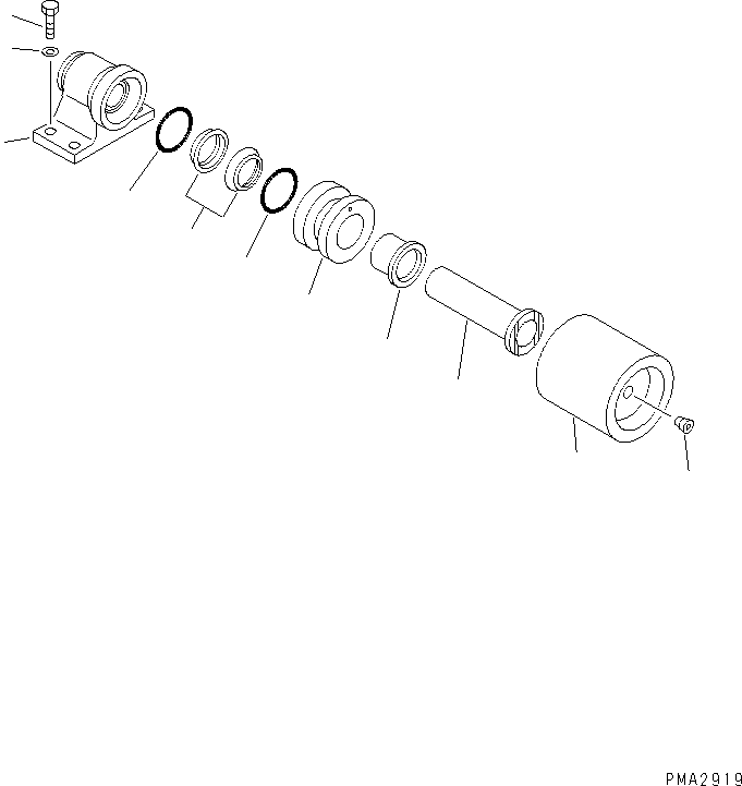 Excavators Komatsu / PC100-6Z S/N 40001-UP(pc100-9r) / CARRIER ROLLER(330060 : R0300-01A0)