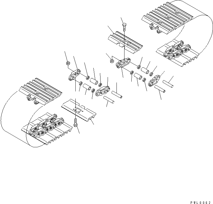 Excavators Komatsu / PC100-6Z S/N 40001-UP(pc100-9r) / TRACK SHOE (TRIPLE GROUSER WITH LARGE HOLE) (500MM WIDE)         (FOR SHIPLOAD)(330140 : R0500-01A8)