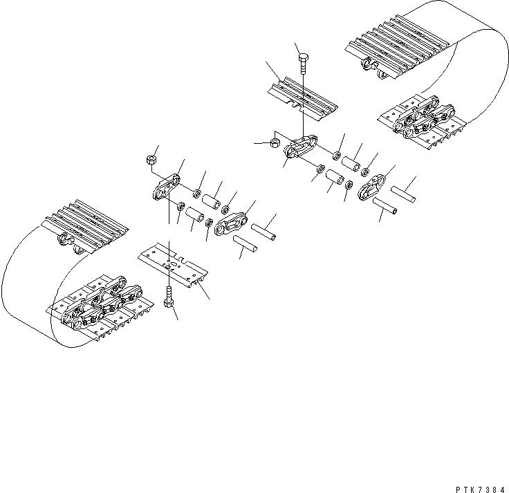 Excavators Komatsu / PC100-6Z S/N 40001-UP(pc100-9r) / TRACK SHOE (TRIPLE GROUSER) (500MM WIDE) (HOLES TO EQUIP WITH    CITY PAD)(#42696-)(330160 : R0500-01B2)