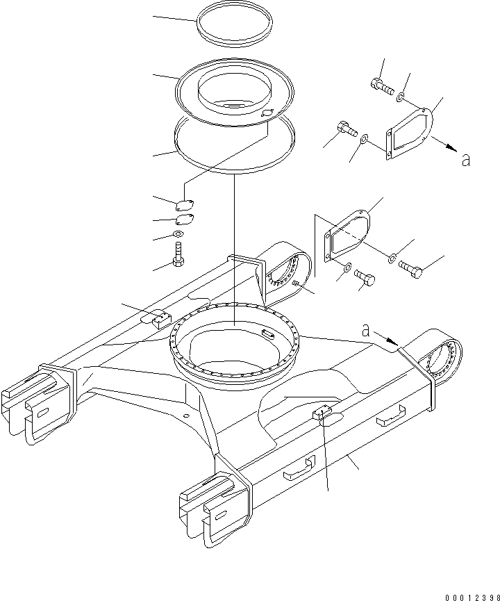 Excavators Komatsu / PC100-6Z S/N 40001-UP(pc100-9r) / TRACK FRAME(#45000-)(330170 : R1100-01A0C)