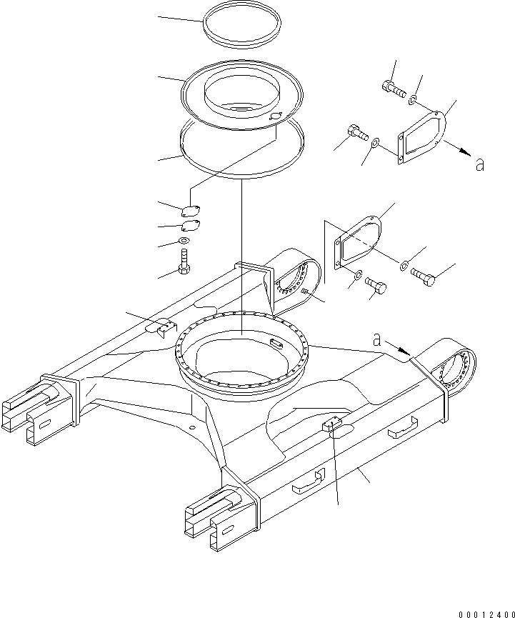 Excavators Komatsu / PC100-6Z S/N 40001-UP(pc100-9r) / TRACK FRAME (RUBBER SHOE)(#42157-)(330180 : R1100-01A1A)