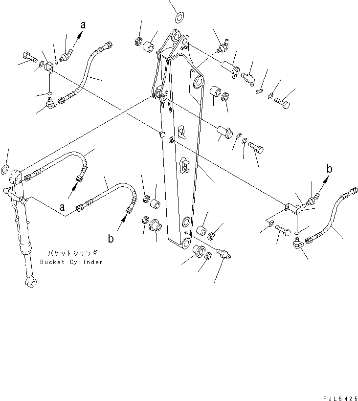 Komatsu parts book diagram for PC100-6Z S/N 40001-UP: SHORT ARM (1-ACTUATER ATTACHMENT)(#46778-)