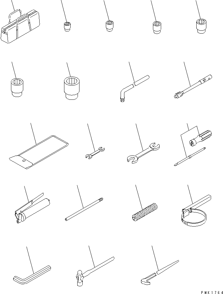 Excavators Komatsu / PC100-6Z S/N 40001-UP(pc100-9r) / TOOL(#45000-)(420010 : V0300-01A5A)