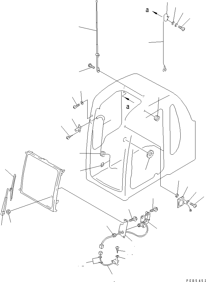 Komatsu parts book diagram for PC100-6Z S/N 40001-UP: OPERATOR'S CAB (ELECTRICAL)(#45438-46826)