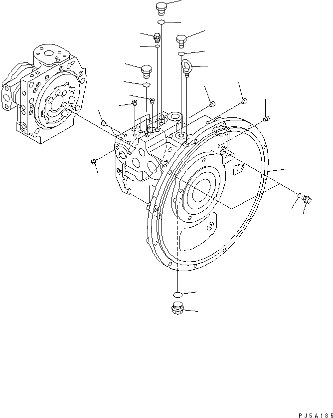 Komatsu parts book diagram for PC100-6Z S/N 40001-UP: MAIN PUMP (1/10)(#45438-46826)