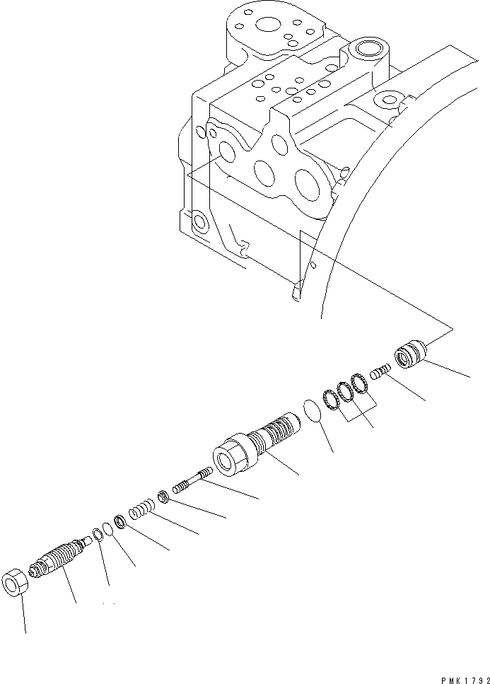 Komatsu parts book diagram for PC100-6Z S/N 40001-UP: MAIN PUMP (6/10)(#45438-46826)